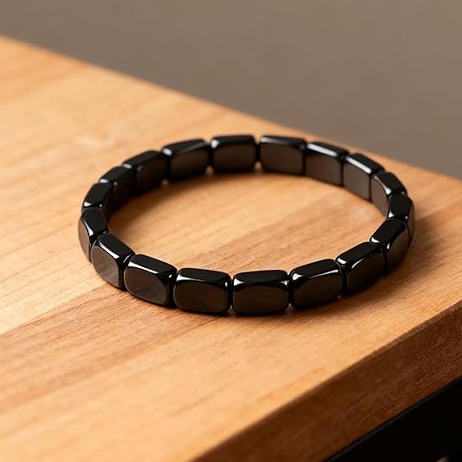 Hematite Bracelet for Men Natural Hematite Stone Beaded Stretch Bracelets Reclaim Your Confidence Male Energy Jewelry Gift - Image 5