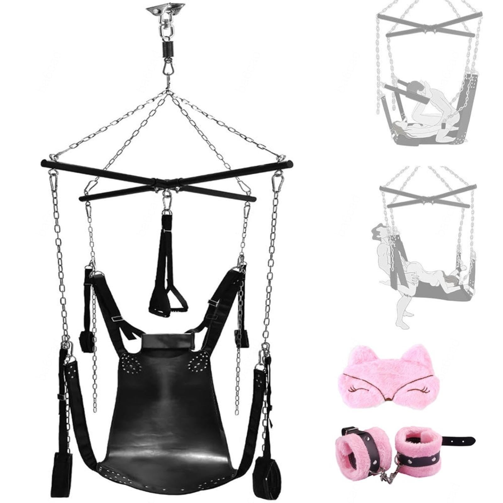 Balançoire Sexuelle Pour Adulte Avec Support Balancoire Sexuelle Sling Avec Portique Portique Adulte Érotique Support Pour Cuir Cuir Couple Couple Érotique Interieur Démontage Facile,#6