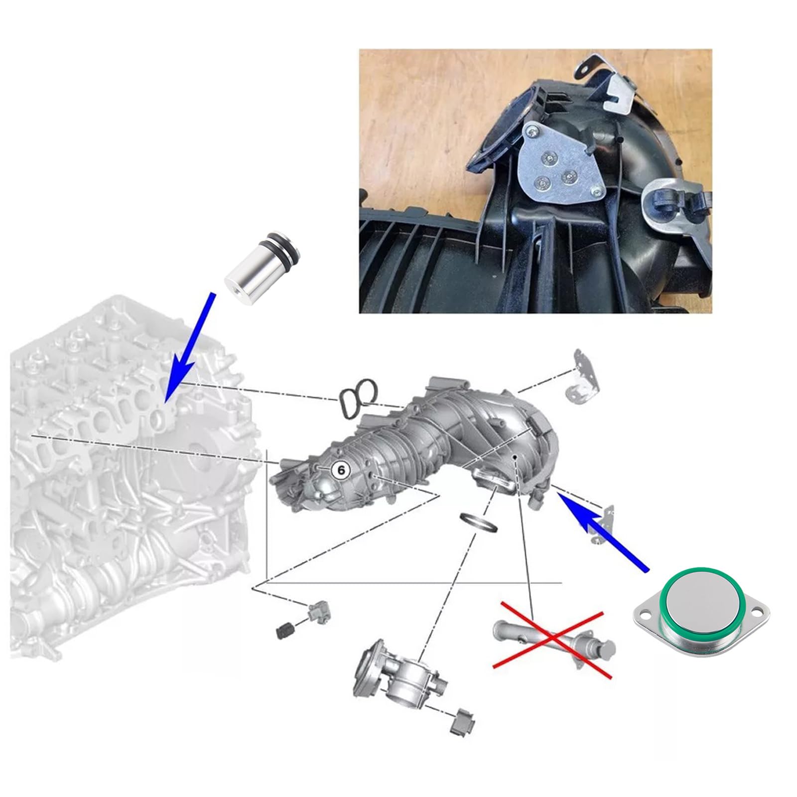 Topteng EGR Cooler Gasket Repair Replace Kit Adatto per BMW N47 N47S 2.0 D E81 87 88 82 90 E84