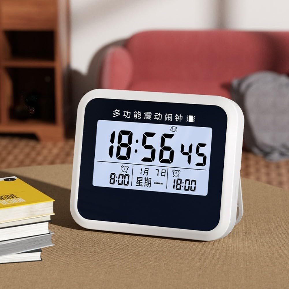Budzik wibracyjny z wyświetlaczem LCD 110 dB Dual Alarm