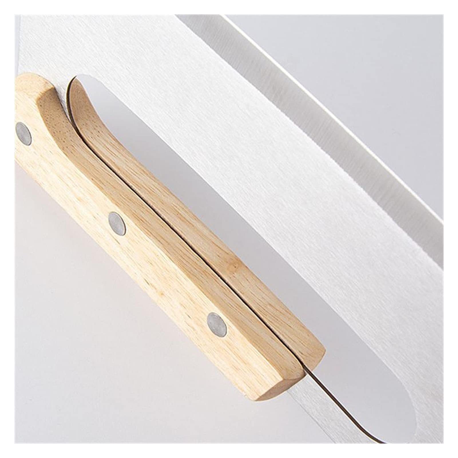 Nóż do pizzy 36CM kuchnia nóż do pizzy ze stali nierdzewnej drewniany podwójny uchwyt nóż do pizzy krajalnica do ciasta krajalnica do pizzy;