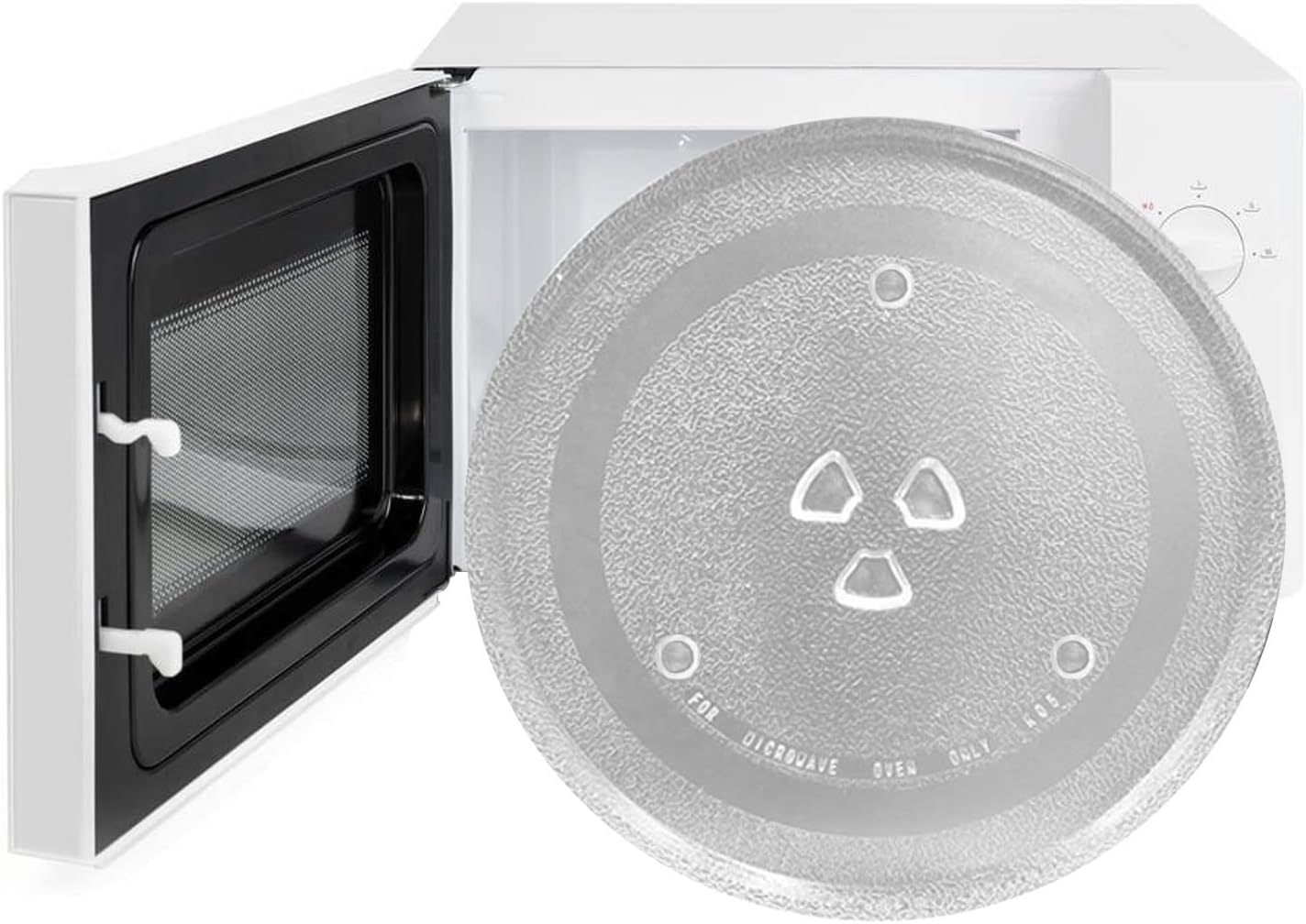 31.5 cm/12.4" Microwave Glass Plate, Universal Thickened Heat Resistant
