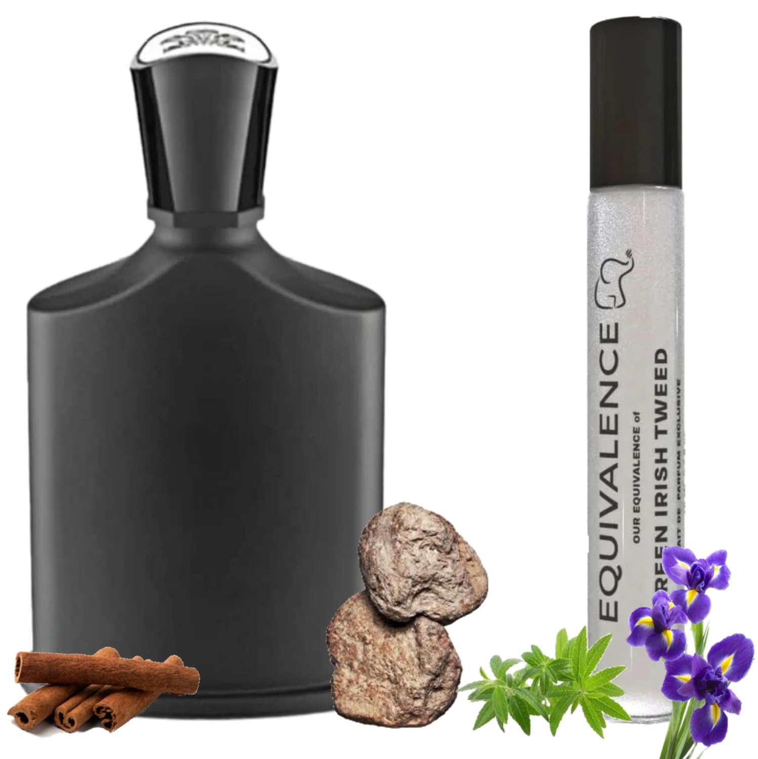 Equivalence Green Irish Tweed 0.3 fl oz Essential Oil Cologne for Men and Women Inspired by Lost Cherry - Long Lasting 12-14 Hours Travel Size Roll-On Perfume Concentrated Spray - Only Small Bottle