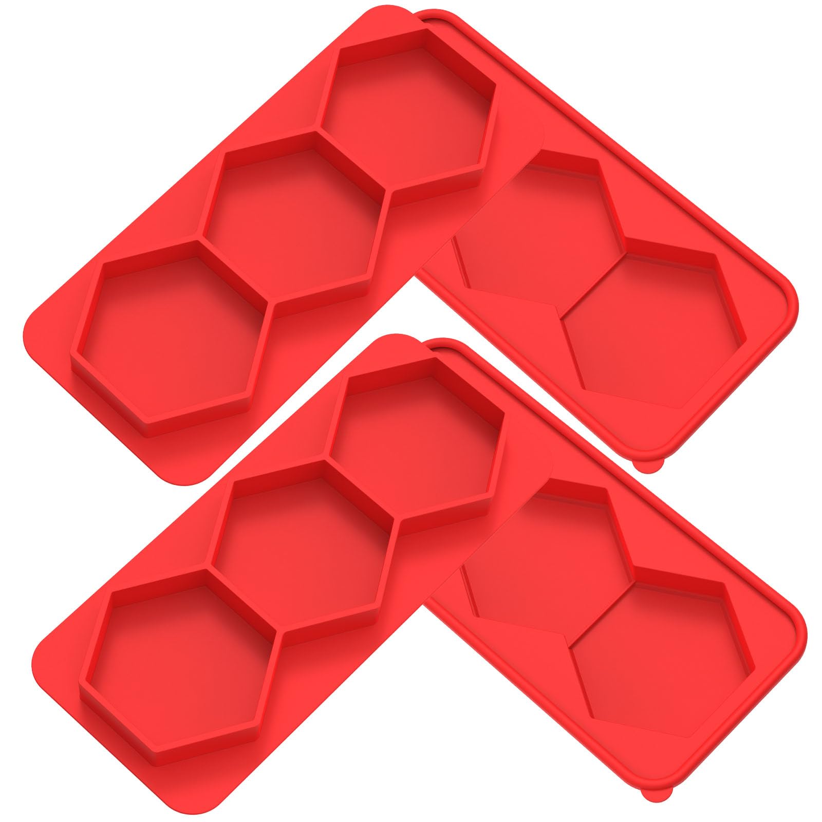 2Pcs Burger Press Freezer Container, 3 in 1 Silicone Non Stick Burger Press, Hexagon Shape Burger Press Slider Mold for Grilling Cooking and Camping Trips
