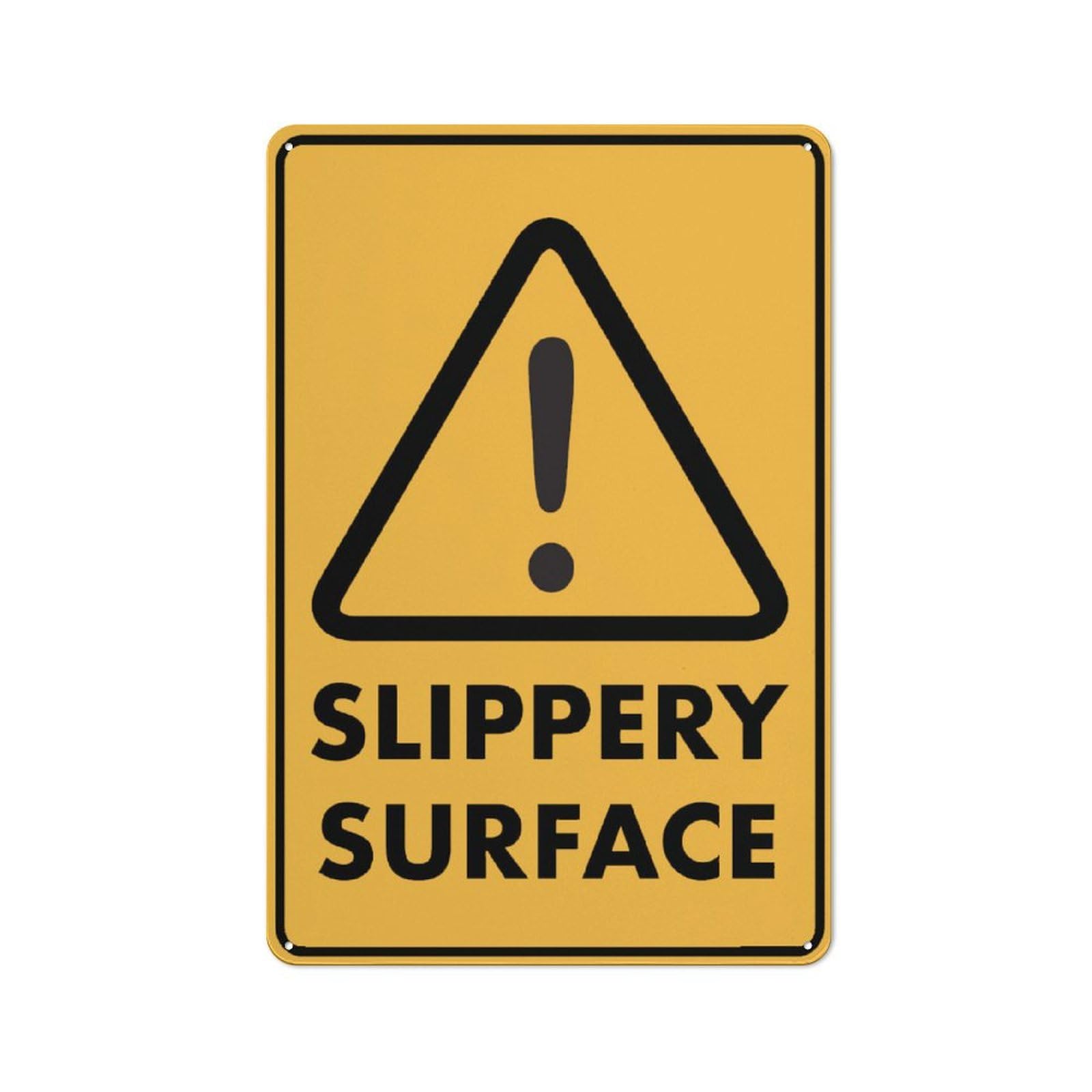 Caution Slippery Surface Wet Sign Metal Signs 12X8 Inch Rust Free Aluminum,Uv Ink Printing,Durable/Weatherproof Outdoor For Home