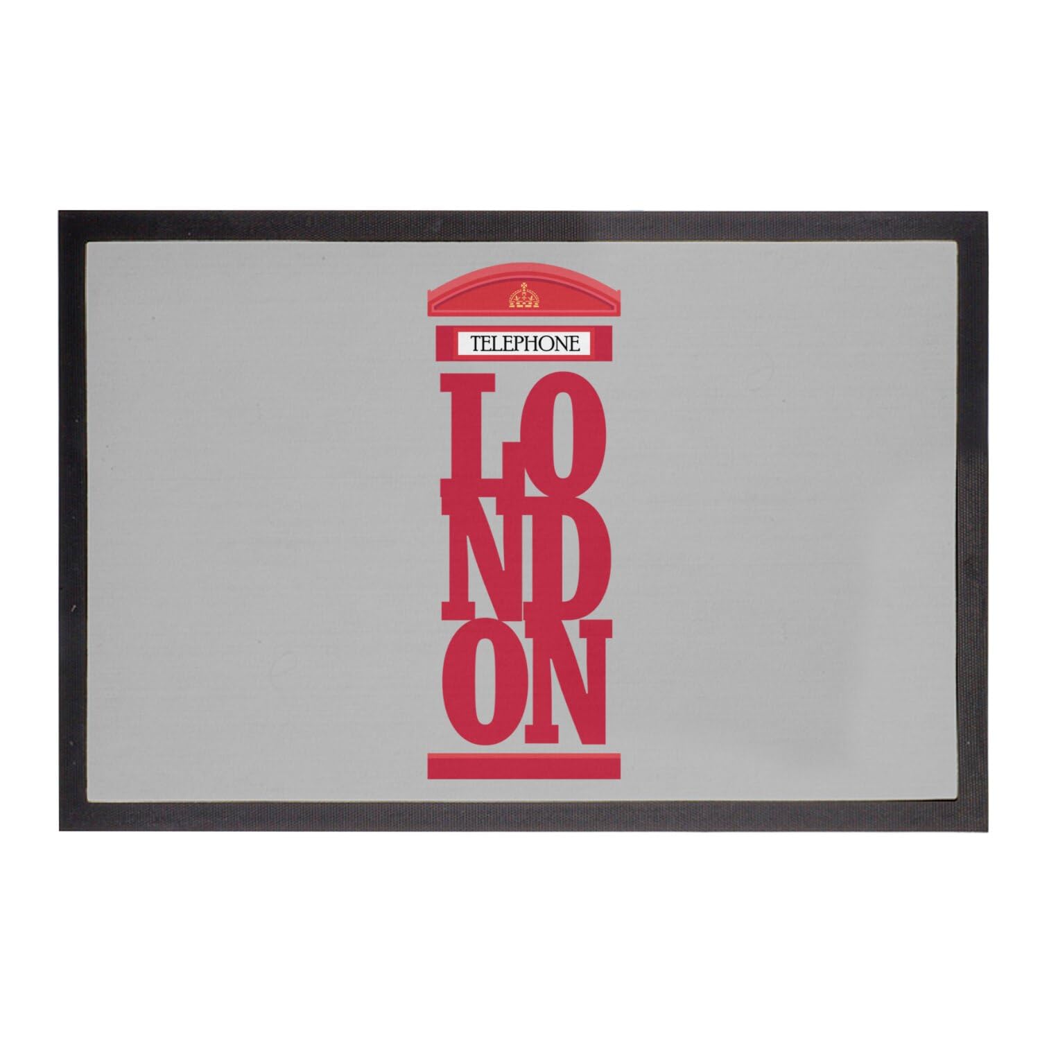 Paillasson gris de style vintage pour une entrée ambiance Londres