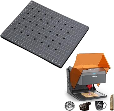 Genmitsu Kiosk 10W Laser Engraver+Honeycomb Laser Bed،آلة نقش ليزر خفيفة الوزن ومحمولة، قاطعة ليزر منزلية مع حاوية أكريليك، منطقة نقش 3.9 x 3.9 بوصة، فئة سلامة الليزر 1