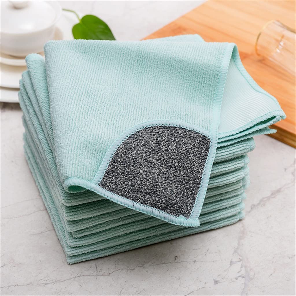Paño de Limpieza de Microfibra 5 uds para 3, en 1, paño de Cocina con absorción, Trapos sin Pelusa para el hogar