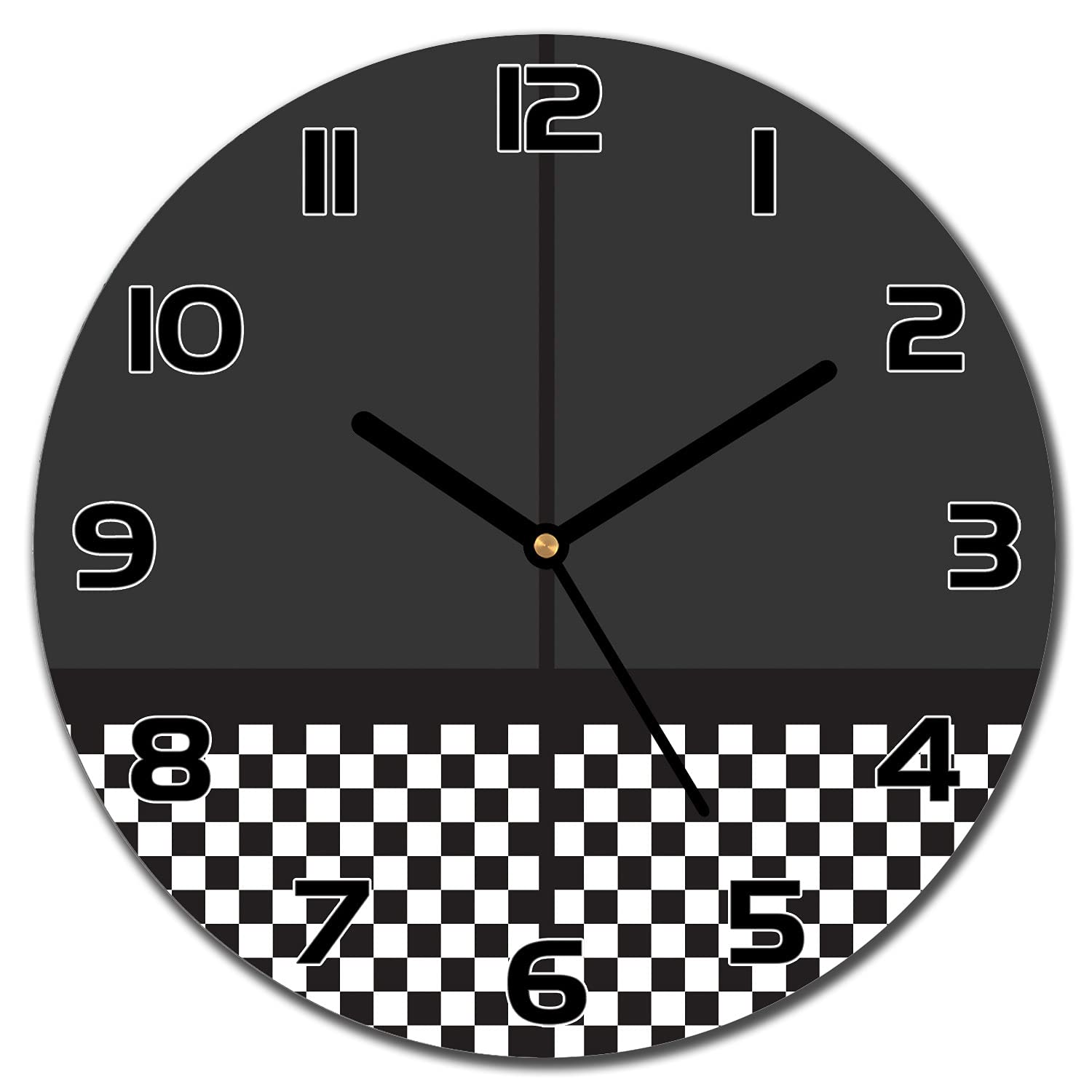 Horloge en verre murale design pour un salon moderne et lumineux