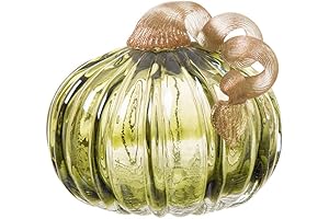 Glitzhome 4.72" Decorative Glass Pumpkin