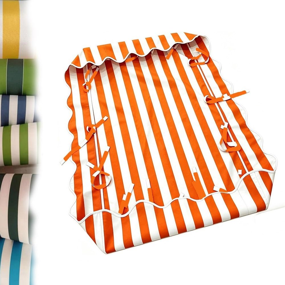Copertura Di Ricambio Per Altalena Da Esterno Tetto Altalene Da Patio Impermeabile Antivento Tettuccio Di Universale Per Dondolo Da Giardino(Orange,240x135cm/94x53in)