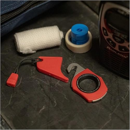 Miniatura 6 de SOG Rapid Rescue Multi-Tool  Stainless Steel Seatbelt Cutter, GRN Handle, Aluminum Pull-Ring, Quick to Deploy from The Sheath