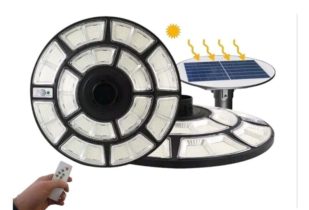 openspaceshop LAMPIONE LED SOLARE ESTERNO CREPUSCOLARE 1200W GIARDINO STRADALE TELECOMANDO