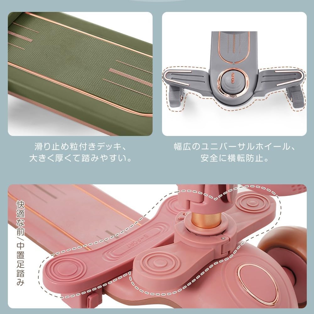 多機能三輪車 レッド 7in1 折りたたみ式 安全設計1歳〜5歳（Amazon.co