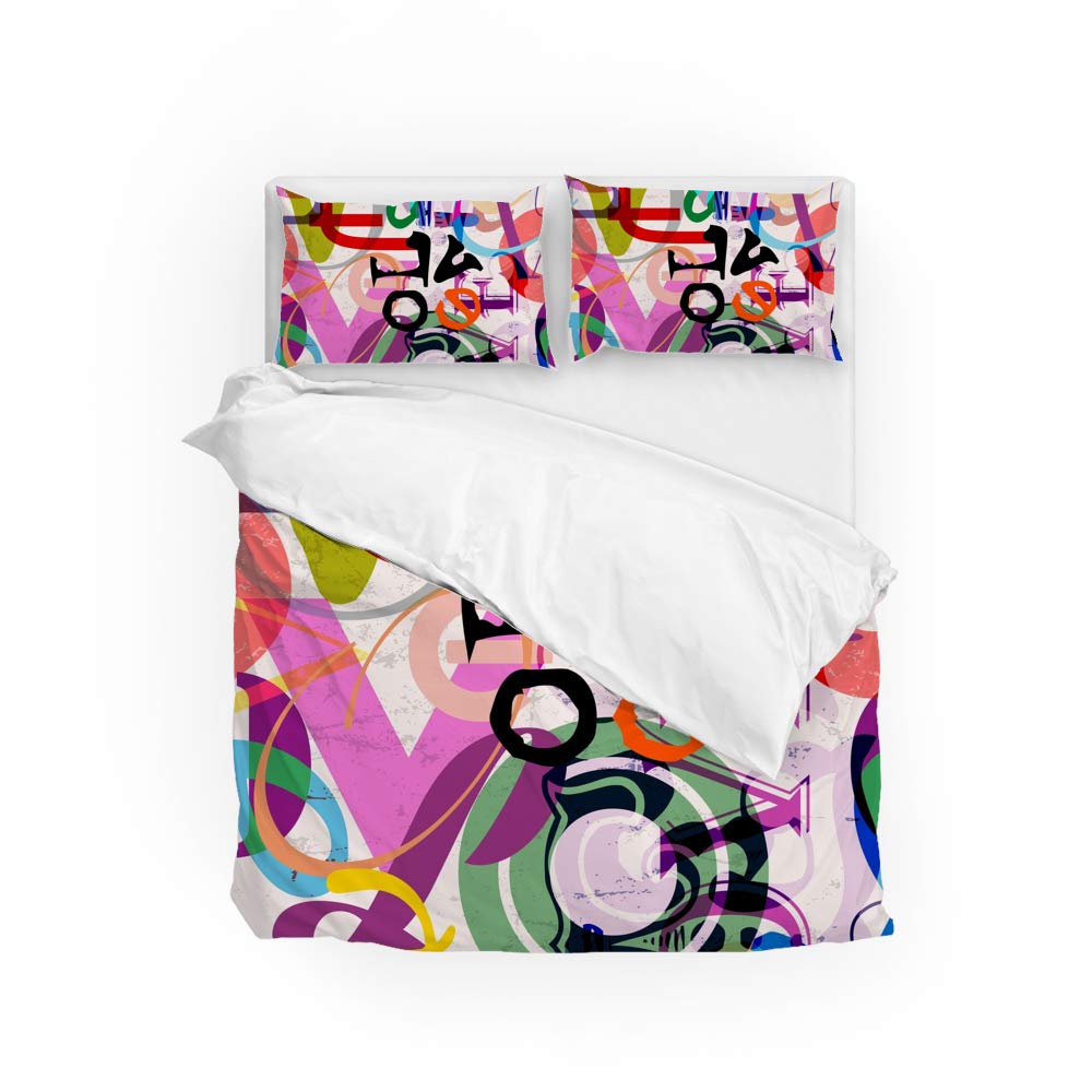 Housse de couette toutes saisons de qualité supérieure motif Love double
