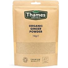 Organic Ginger Powder 1kg - No Additives or Preservatives - Raw, Vegan, GMO-Free, Certified Organic - Flavorful, Aromatic Spice for Cooking, Baking, and Tea - Thames Organic