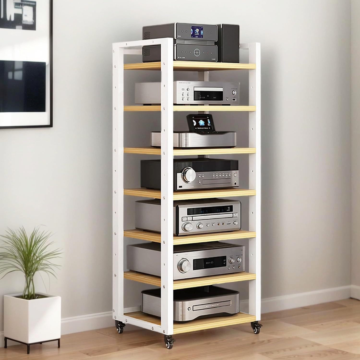 7-Tier Heavy Duty Audio Component Rack