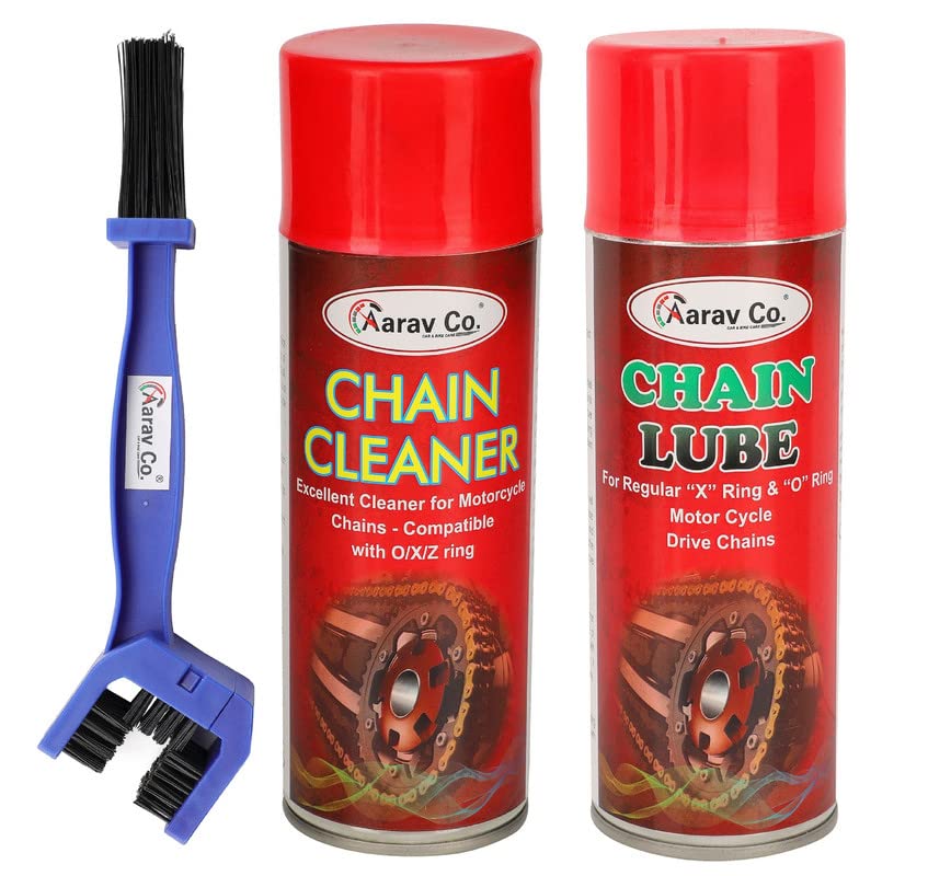 Aarav Co. Chain Cleaner 500ML,Chain Lube 500ML with 1 Unit Blue Chain Cleaner Brush-image-2