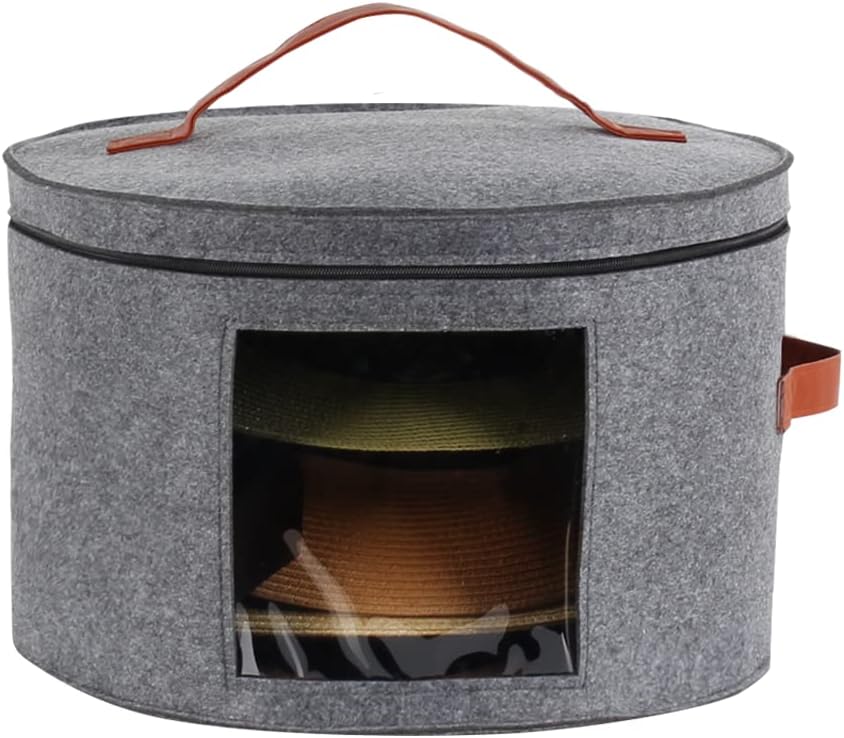 Stackable Collapsible Hat Storage and Organizer Box