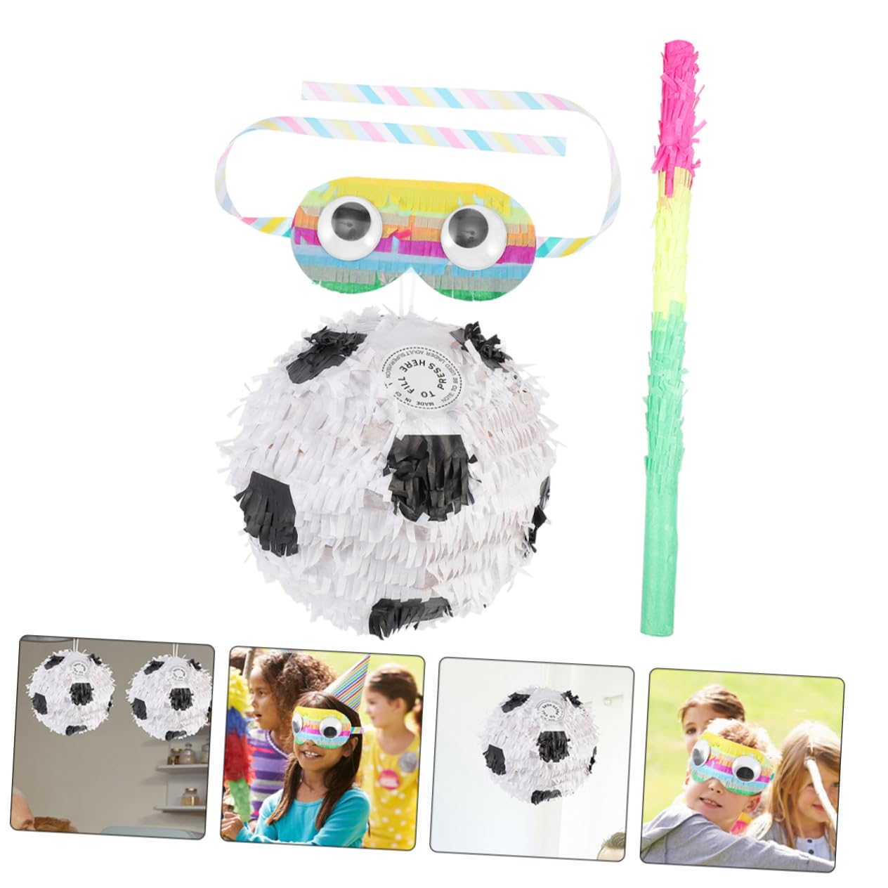 Piñata 1 Juego de Papel de Fútbol para Fiesta de Cumpleaños