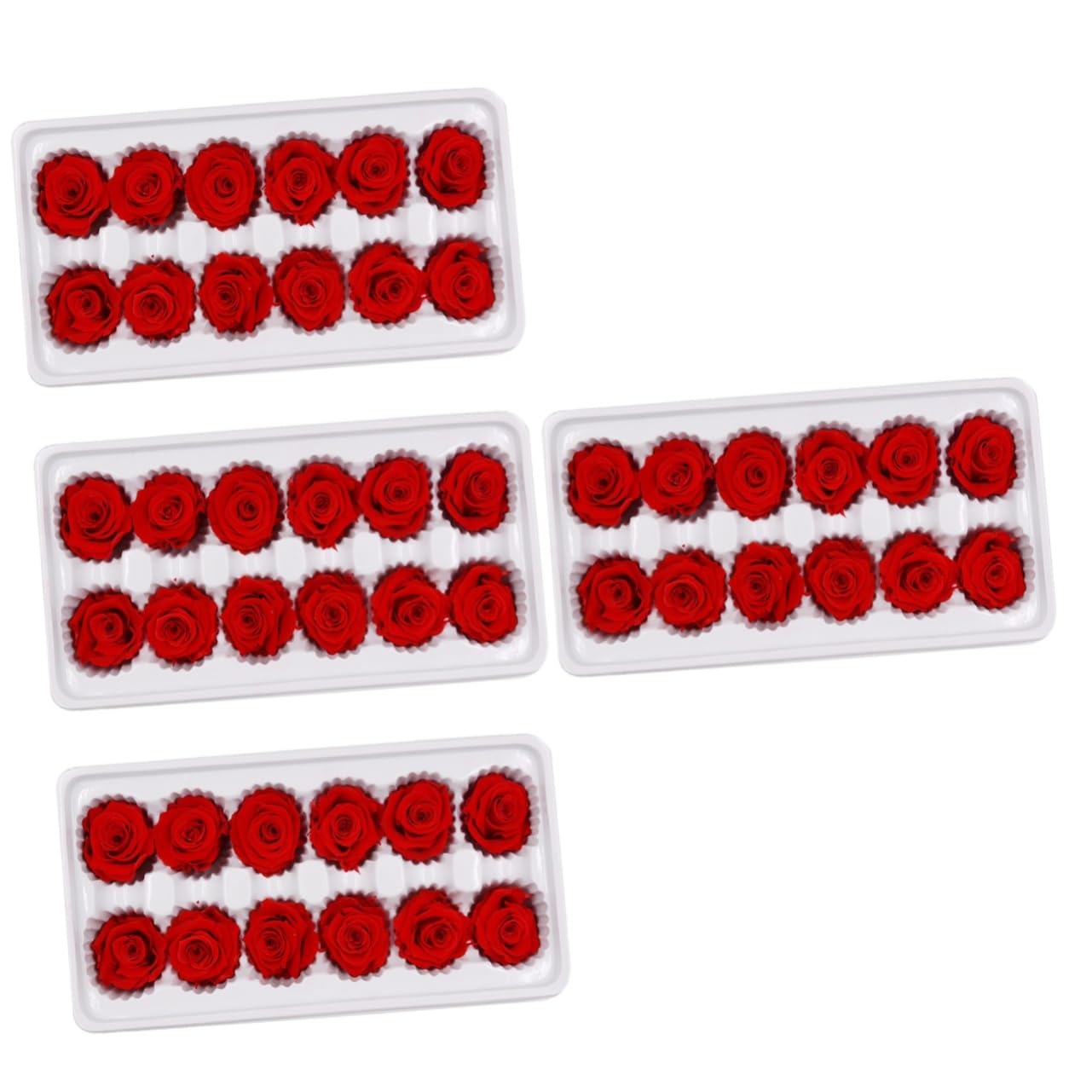 Garneck 4 Set Di Fiori Artificiali Per Occasioni Speciali Bouquet Di Fiori Conservati Decorazione Per Matrimoni Feste Di Compleanno 12 Pezzi * 4