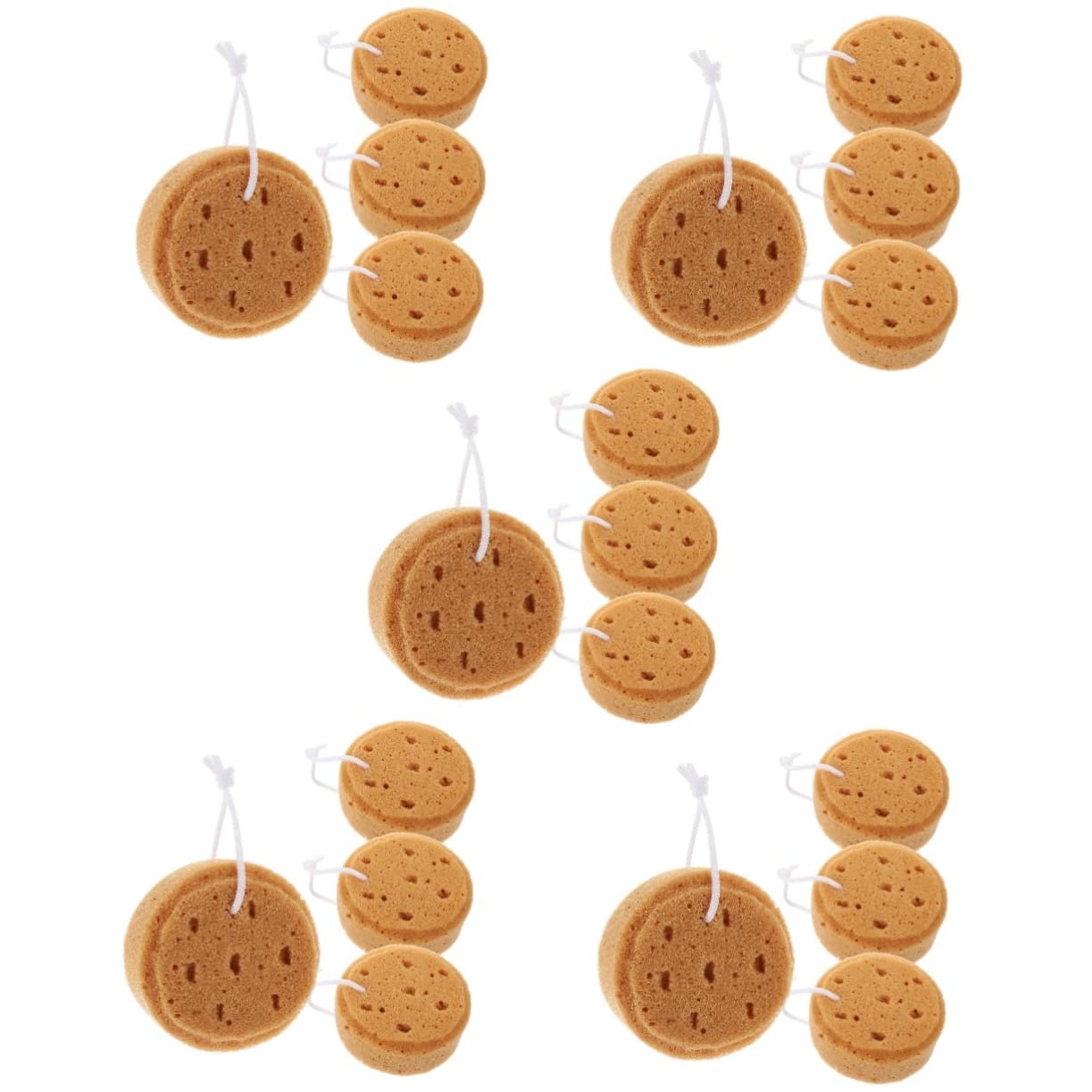 Angoily 5 Sets Körperschwamm Mit Starker Absorption Natürlicher Luffa Zum Peeling-badeschwamm Für Frauen Jungen Und Mädchen 4 Stück * 5