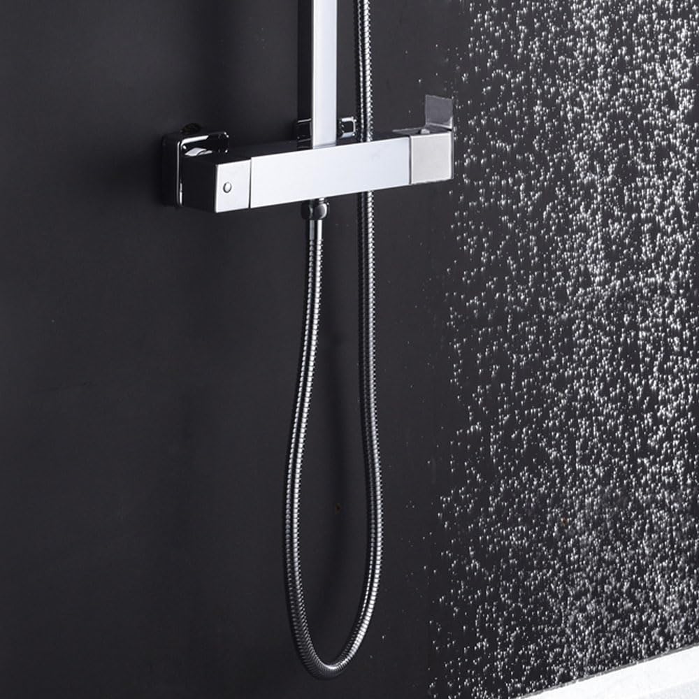 Kibath L435251 Grifo Monomando para Columna de Ducha Combi CHE. Fabricado en latón y Acabado en Cromo Brillo, con desviador Integrado y maneta de fácil manejo