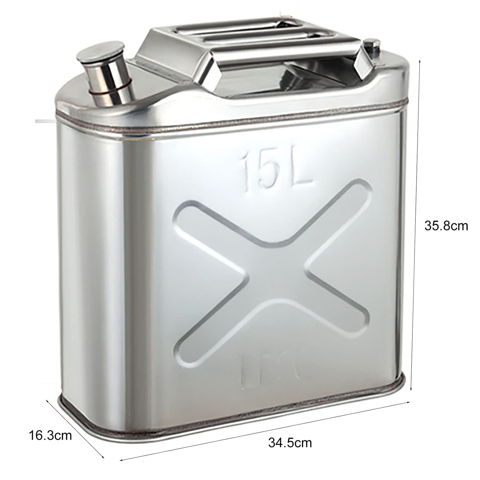 Este bidón de Gasolina de 5L/10L/15L/20L, bidón de Gasolina portátil de Acero Inoxidable 201, depósito de Combustible de Repuesto para automóviles y Motocicletas, bidones de Aceite portátile