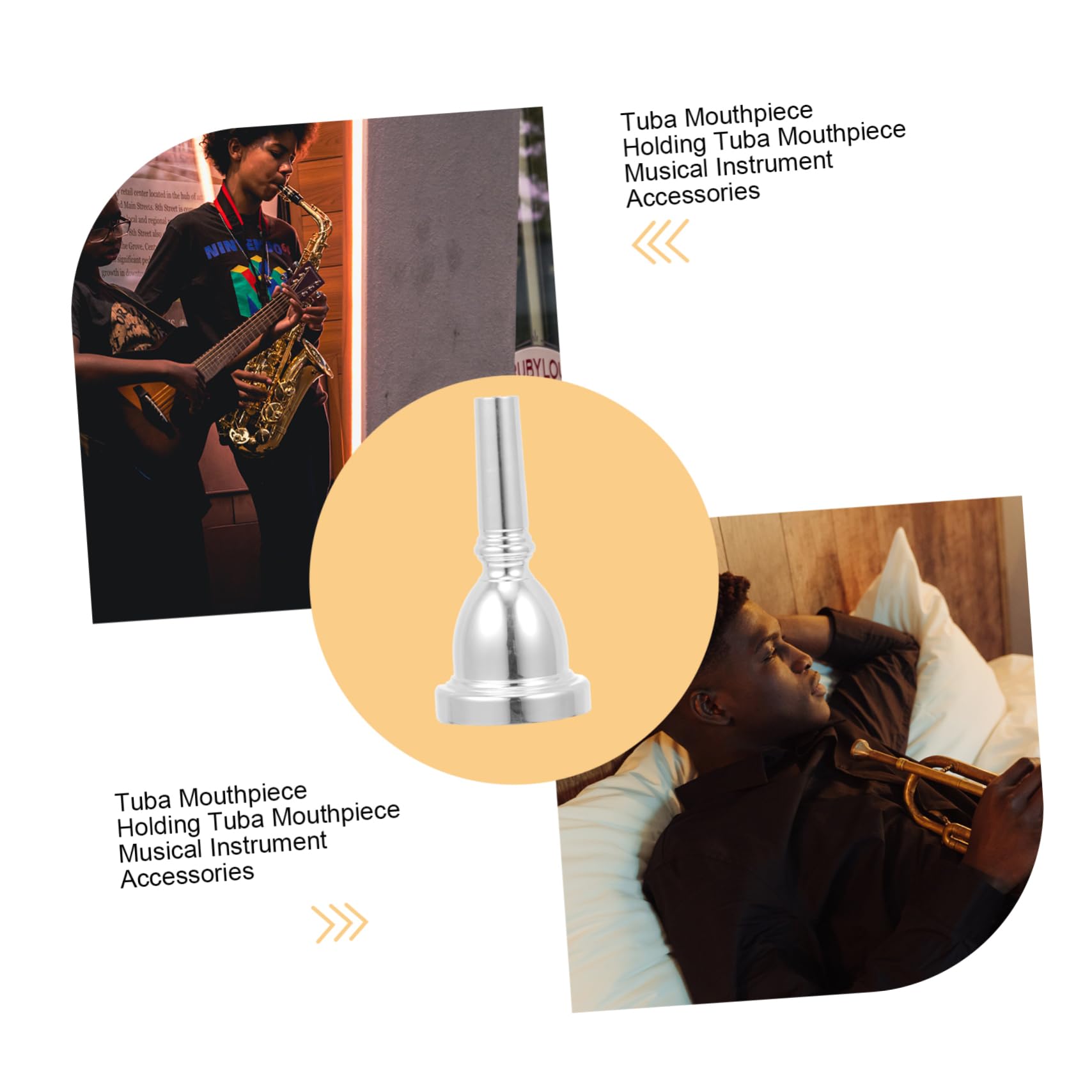 GOOHOCHY Instruments Tuba Accessory Replacement Tuba Part Ideal Present for Music Lovers Comfortable Durable