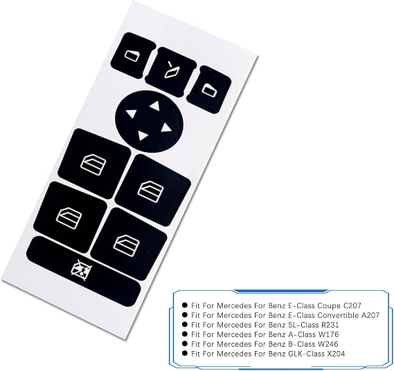 Car Steering Wheel Button Switch Trim Cover Sticker Fit For Mercedes Benz A B C E Ml Gl Cla Gla Glk Sl Slk Class W176 W246 W212 W204