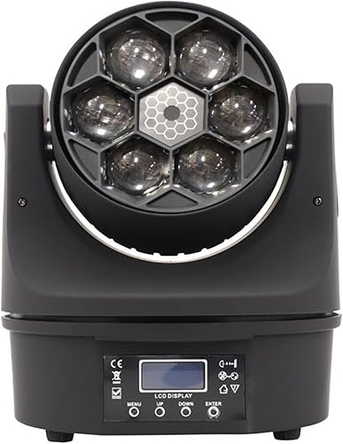 6 luces LED de ojo de abeja 6 x 10 W RGBW 4 en 1 ojo de abeja LED cabeza móvil DJ discoteca etapa lavado luz DMX512 1015 canales efecto iluminación