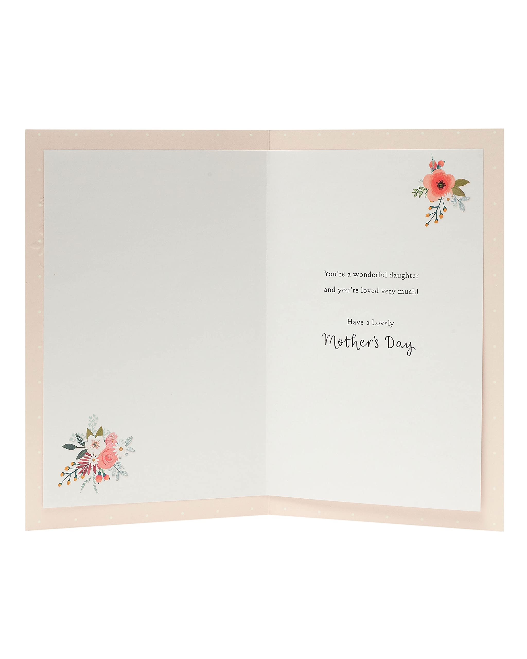 Designer Greetings Woman In Floral Print Dress: Daughter Mother's Day