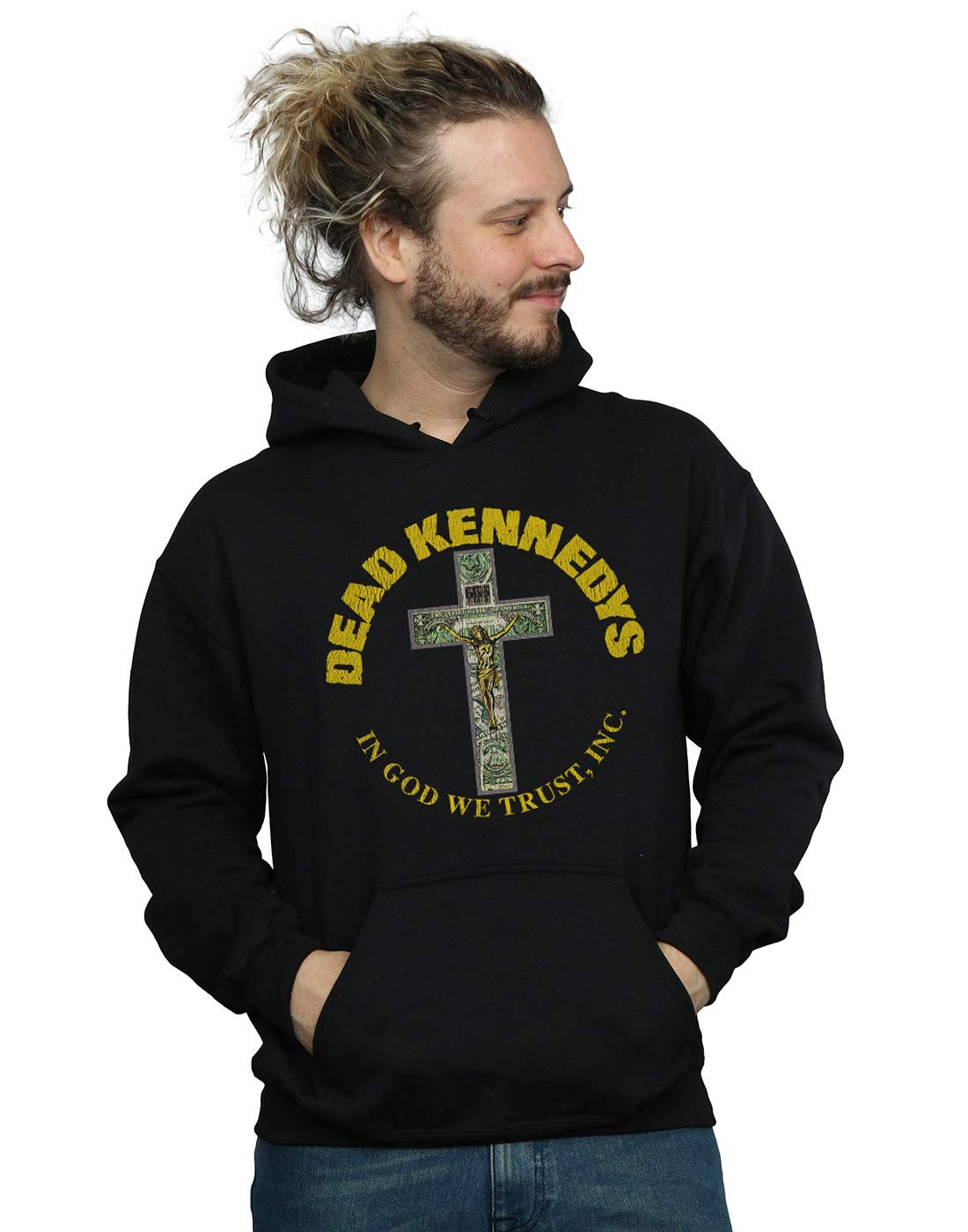 Absolute Cult Men's Black Dead Kennedys In God We Trust Hoodie X-Large