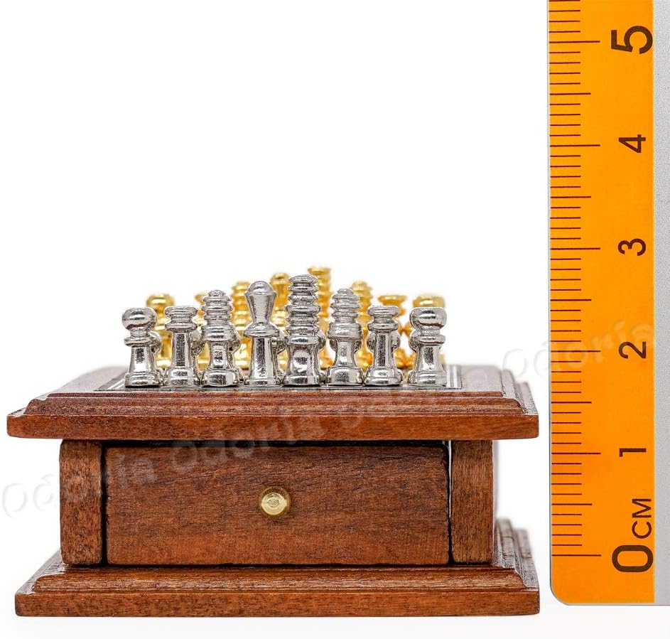 Odoria 1/12 Miniature Board Games Chess Set Dollhouse Decoration Accessories