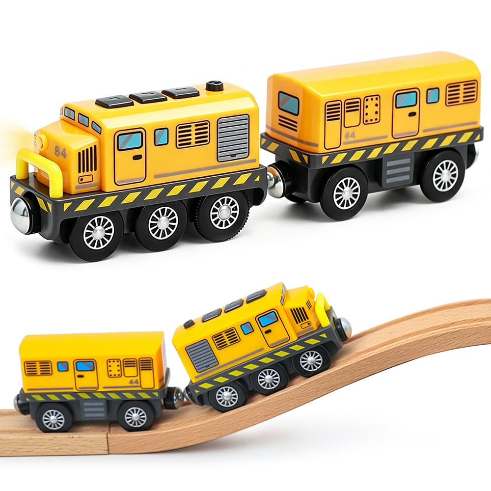 Electric Train for Wooden Track, Remote Control Train for Kids Accessories