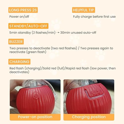 Miniatura 6 de Juguetes interactivos para gatos de interior, pelota de juguete interactiva para mascotas, pelota de juguete para gatos aburridos de interior, bola