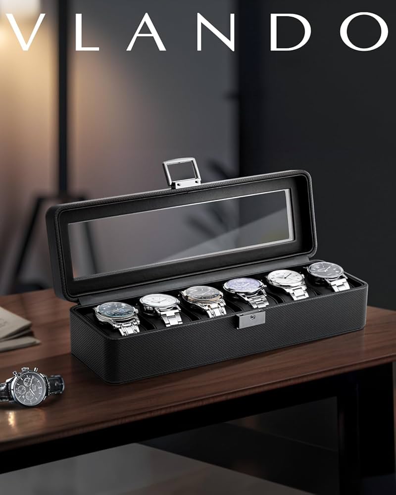Amazon.co.jp: Vlando 腕時計ケース PU製 男性 収納ボックス Amazon.co.jp: Vlando 腕時計ケース PU製 男性 収納ボックス