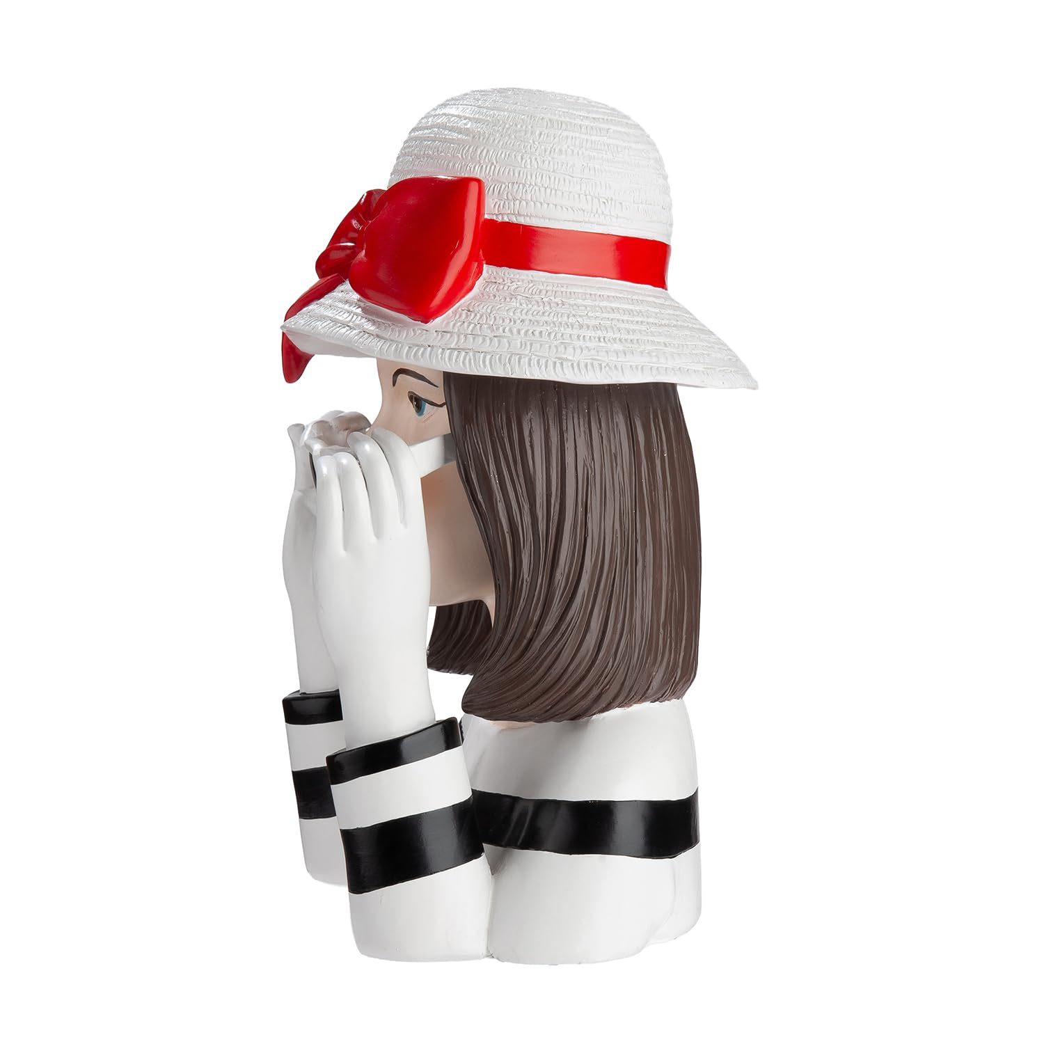 GILDE Dekofigur Frau Lady Sophie Kunstharz weiß 28 cm