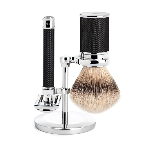 MÜHLE Silvertip Badger Safety Razor - Juego de afeitado (peine abierto), perfecto para uso diario, calidad de peluquería y afeitado suave