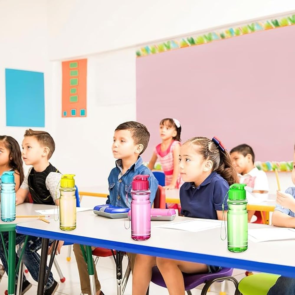 Borraccia sfusa Bottiglie d'acqua per bambini sfusa Grande capacità | pezzi disponibili in più colori Rosso Blu Giallo Verde Bottiglie per bambini 4 Top