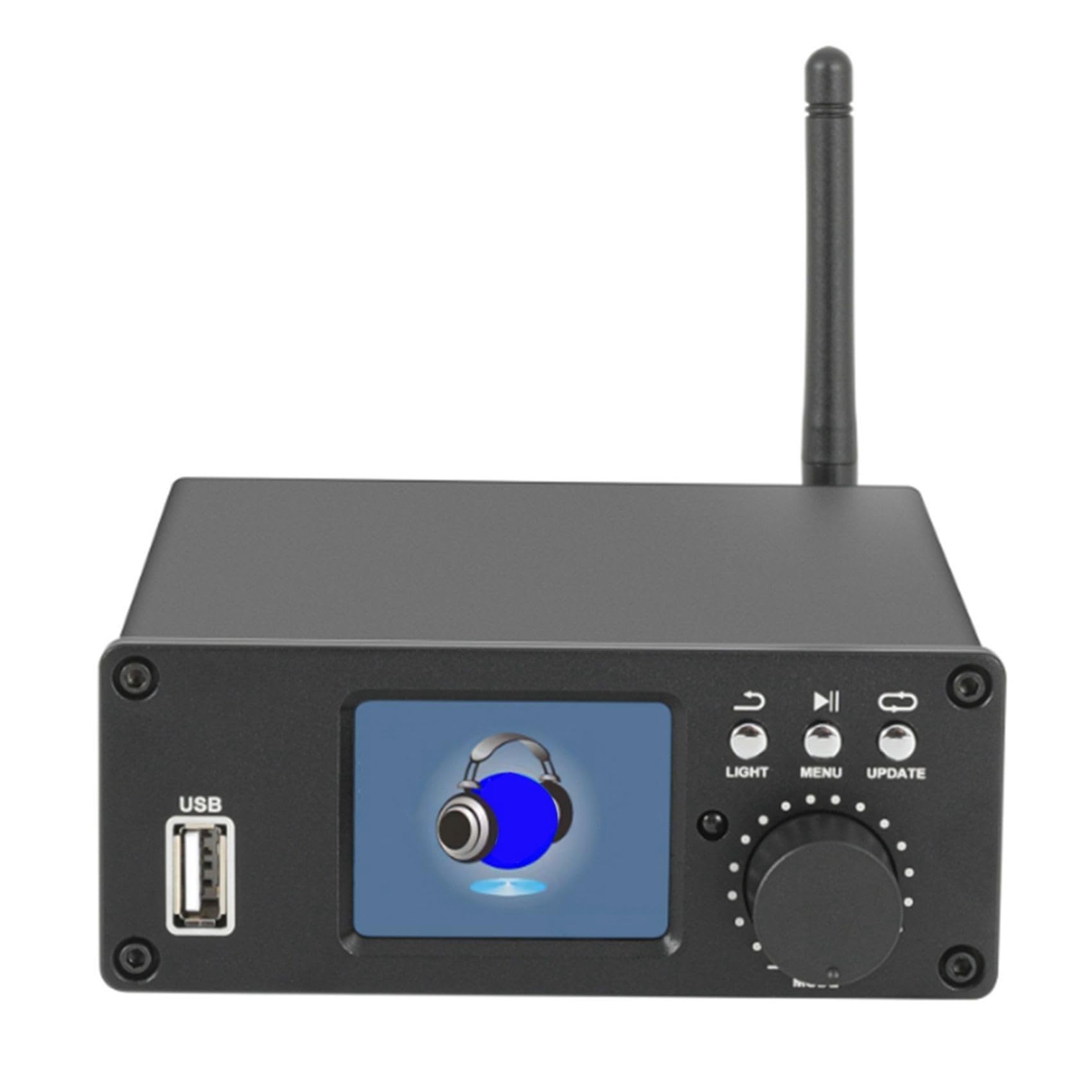 Lossless HiFi Digital Audio Decoder Player Bluetooth ES9038Q2M Professional Music Turntable DTS Decoding EU Plug