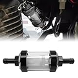 Automotive Fuel Filter, Detachable Washable Metal Glass Vehicle Inline Waterproof Fuel Filters 1.1