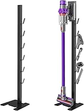 Storage-Stand-Docking-Station-Holder Compatible with V15 V10 V8 V7 V6 Cordless Vacuum Cleaners & Accessories, Stable Metal Bracket Organizer Rack, Brushed Black