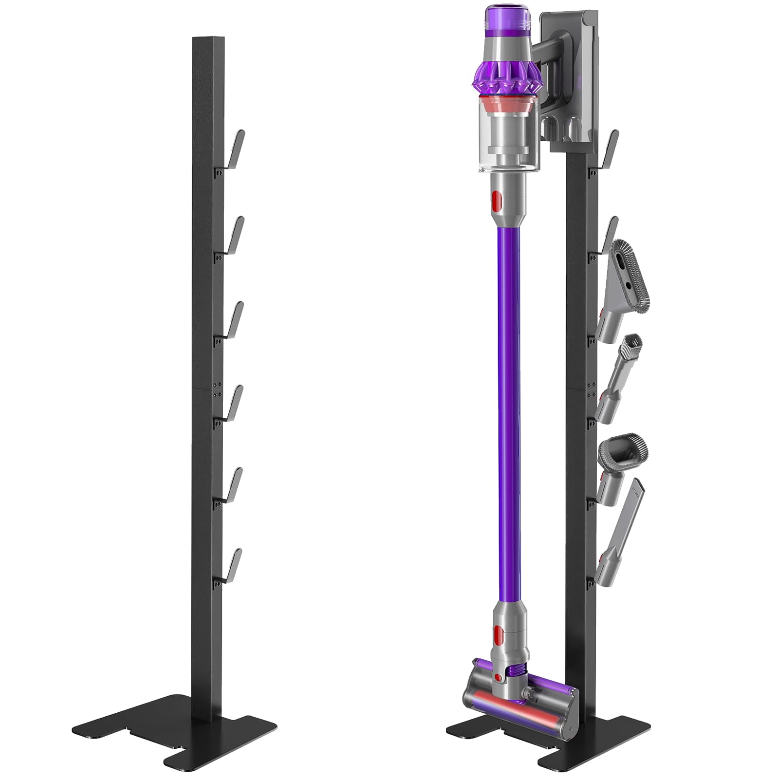- Vacuum Stand for Dyson V15 V10 V8 V7 V6, Stable Metal Vacuum Attachment Holder, Cordless Vacuum Cleaners Docking Station for Dyson, Brushed Black