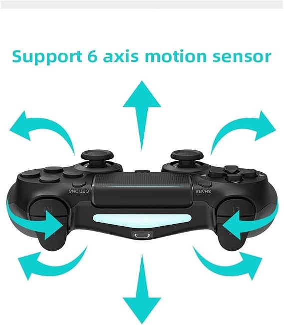 PCコントローラー モーションコントロール に適合する PS4/Slim/Pro用Bluetooth対応ゲームコントローラー、PC用ワイヤレスゲームパッド、IOS/Android用デュアル振動ジョイスティックWhite