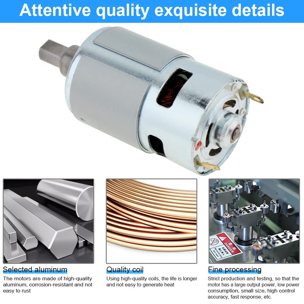 ChgImposs 775 DC Motor 18-21V 15000RPM Hochgeschwindigkeits-Gebläsemotor Elektrische Maschinen Werkzeuge für Staubsammler/Industrielle Rußgebläse