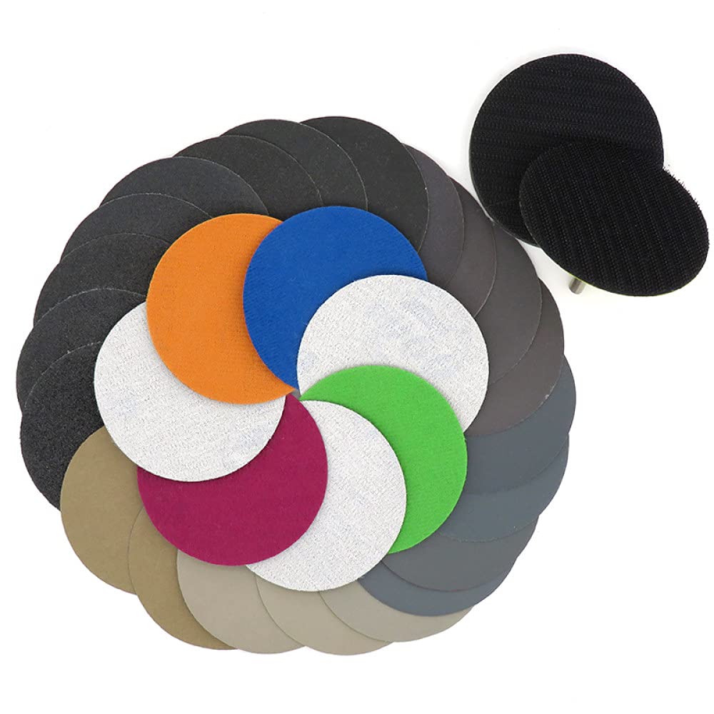 3 pulgadas 75 mm 60-10000 grano Flocado seco y amp; Papel de lija con agua para pulir y pulir papel de lija abrasivo, 3 pulgadas (100 piezas), 320