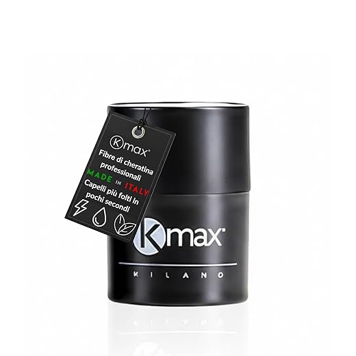 Kmax Concealing Hair Fibers 5 gr - Fibre Cheratina per Capelli, Polvere Capelli per un Effetto Infoltimento Capelli, Fibre Capelli per Coprire le Calvizie - Formato Try Me - Castano Chiaro