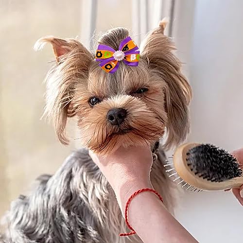 Miniatura 6 de PET SHOW 20 lazos para el pelo de perro con pinzas de cocodrilo para perros pequeños y medianos, pinzas para el cabello con lazo, para gatos,
