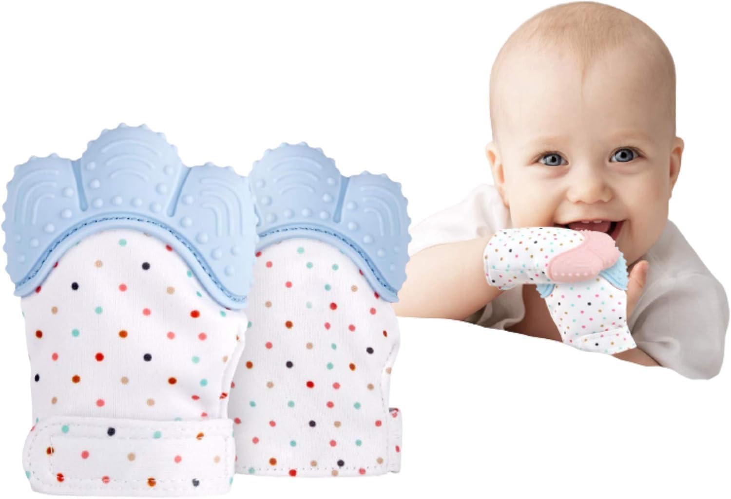 Remote Control Shape Teether Toy for Babies 6-12 Months, Silicone Sensory Teething Toy with Soft Chew Keys, BPA Free Montessori Development Toy for Infants, Newborn & Toddlers (Blue)-image-48